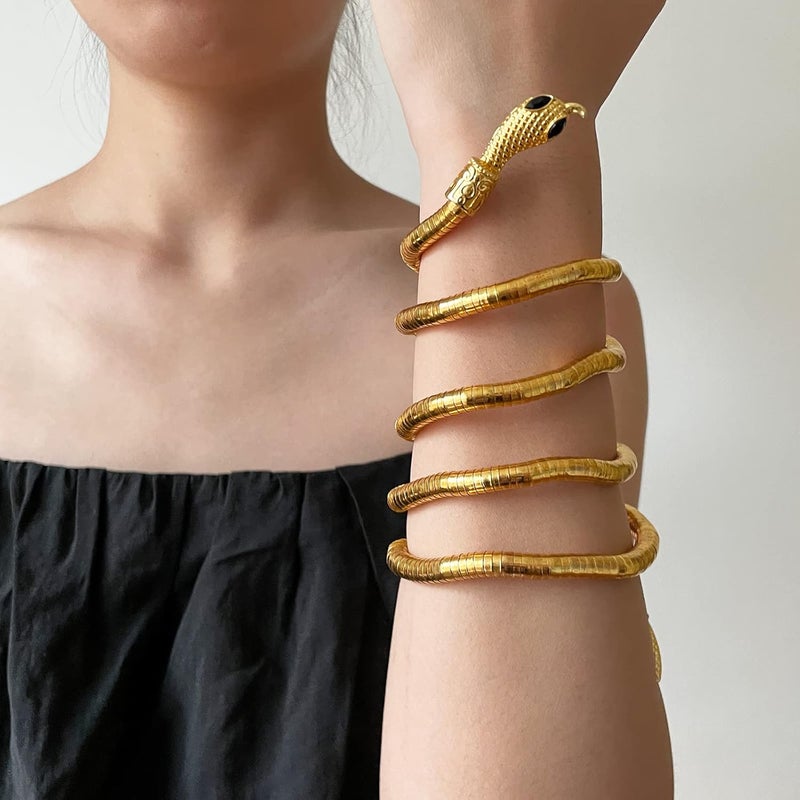 DOLLESS Bendable Snake Necklace for Women Flexible Adjustable Snake Bracelet Choker Halloween Gifts - Image 3
